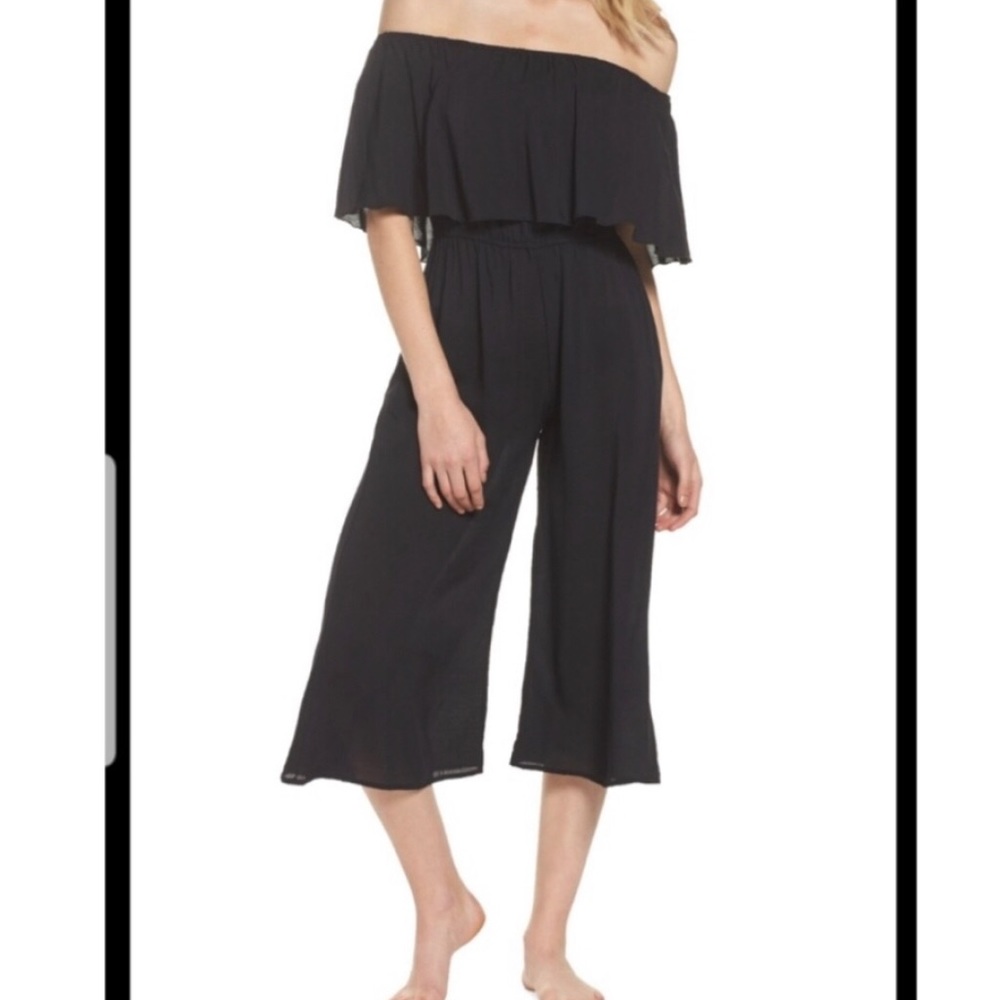 Elan sz.M off shoulder black jumpsuit NWT